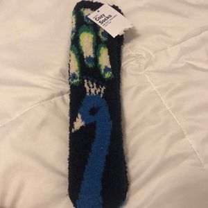 Fuzzy peacock Socks New